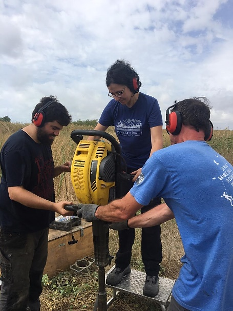 Coring a wetland near Abdera